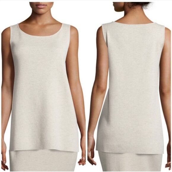 SOLD!! EILEEN FISHER 100% Wool Tank Tunic Top - Size Small - Picture 1 of 8